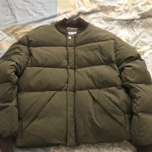 Off-White Logo Embroidered Puffer Jacket
